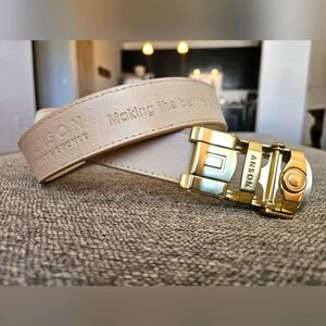 Anson Belt For Women In Beige Vegan Leather